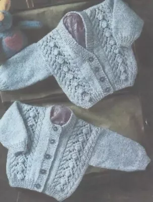 £2.69 • Buy 2369 BABY GIRLS DK CABLE CARDIGAN 14 X 24  VINTAGE KNITTING PATTERN