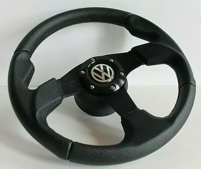 Steering Wheel Fits For VW Mk5 Golf Jetta Passat B6 EOS  Touran Leather 97-04 • $194.01