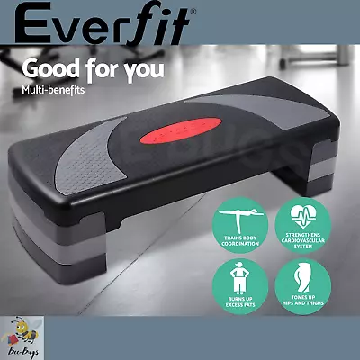Everfit 3 Level Aerobic Step Exercise Stepper 78cm Gym Home Fitness • $44.90
