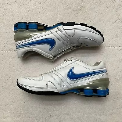 Nike ID SHOX Women's Size 7.5 White Blue Vintage 2007 317196-141 Running Shoes • $27.59