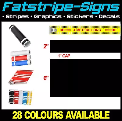 Car Stripes Vinyl Graphics Decals Stickers Racing Bonnet Viper Universal Fit St • £21.99