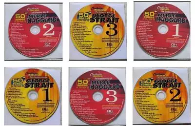 Chartbuster Karaoke Cdg Merle Haggard & George Strait  6 Discs Cds Country ! • $36.35