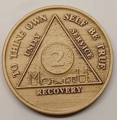 60 Days AA Bronze Medallion Sobriety Coin Recovery-2 Month • $4.50