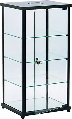 Display Case Countertop Black Glass Retail Merchandise Jewelry 27  X 12  X 14  • $325.95