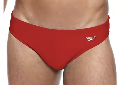 NEW - Men's Size 34 Red SPEEDO Swimwear SOLAR 1  Swim Brief/Swimsuit -Power Flex • $25.99