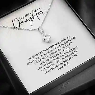 To My Daughter Gift From Dad Necklace For Daughter Birthday  Sentimental Present • £17.99