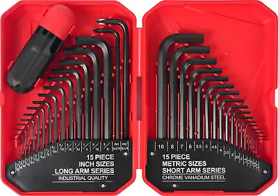 35-Piece Allen Wrench Sets Metric And Standard Hex Key Set Allen Key Set Mm(0. • $19.99