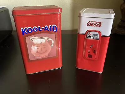 Vintage Kool-Aid & Coca-Cola Tin Cans • $20