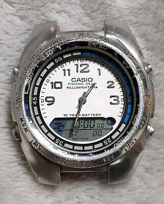 Casio Fishing Gear Illuminator Wrist Watch Model AMW-700. For Part's. No Glas • $19.99