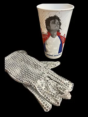 Rare Pepsi Michael Jackson Plastic Cup And Silver Sequin Glove • £57.82