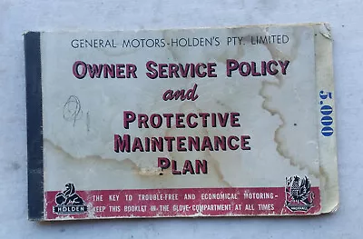 FB  EK Holden Owner Service Policy & Maintenance Plan Booklet Manual Handbook • $49.99