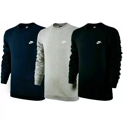 Nike Men's Sweatshirt Athletic Wear Embroidered Logo Club Crewneck Pullover • $38.67