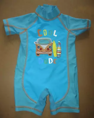 Next Turquoise UV Protection One Piece Swim / Sun Suit. Size 6 - 9 Months. • £1.50