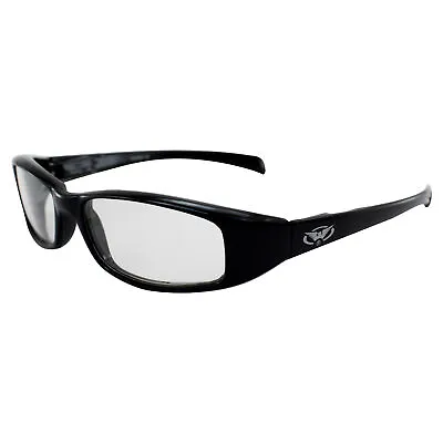 Global Vision Eyewear New Attitude Motorcycle Glasses Black Frame W/ Clear Lens • $11.99