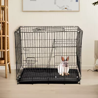 Small Animal Metal Cage With Removable Tray For Rabbit Guinea Pig Dog Cat Pet UK • £28.95