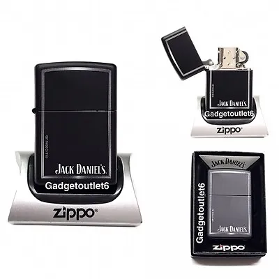 Zippo Jack Daniels 2015 Lighter Matt Black With Thin Silver Boarder Highlightjd  • £29.99