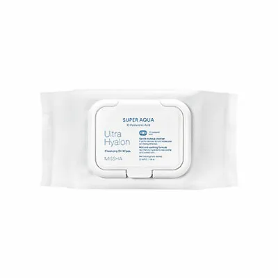 [MISSHA] Super Aqua Ultra Hyalon Cleansing Oil Wipes - 1pack (30pcs) / Free Gift • $8.11