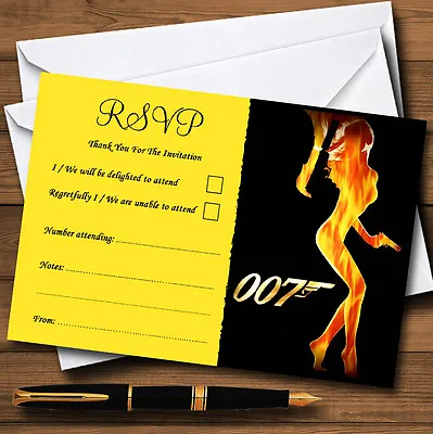 Bond Girl James Bond Personalised Wedding Or Party RSVP Cards • £8.95