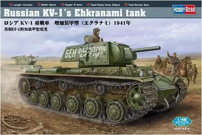 Hobbyboss 1/48 Scale KV-1 S Ehkranami Tank Model Kit • £19.10