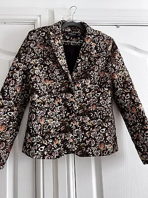 M&S Limited Collection Floral Jacquard  Mix Fitted Jacket Size 10 • £17