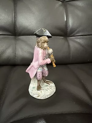 Meissen Monkey Musican Band Porcelain Figurine Pink • $950