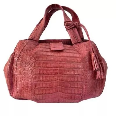 $299 • Buy Nancy Gonzalez Genuine Crocodile Skin Tote Bag Pink Size Medium