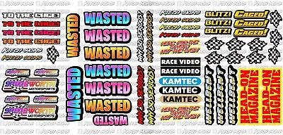 V2   FILLER SHEET Banger Stock Car Mardave Kamtec RC Stickers Decals Vinyls • £9.98