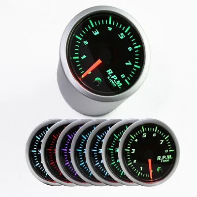 2'' 52mm Car Auto Tachometer Gauge RPM Tacho Meter 7 Color LED Display O2 • $21.03