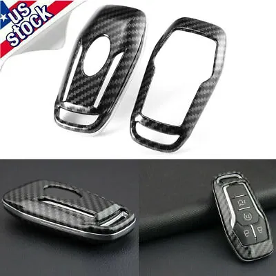 Carbon Fiber Key Fob Cover Shell Case For Ford F150 Mondeo Mustang Edge -US • $9.19