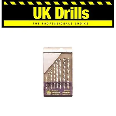 8pc Profi Masonry Drill Bit Set - Quality Drills 3-10mm • £3.99