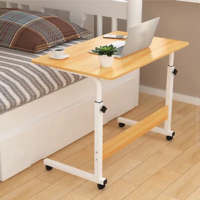 Adjustable Portable Laptop Table Trolley Sofa Bed Side End Tray Notebook Desk • £18.95