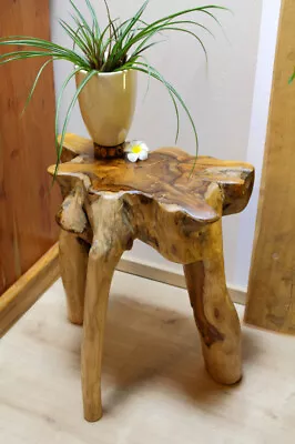 £107.22 • Buy Side Table Wood Root Wood Teakwood Root Table Plant Stand Solid Natural