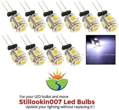 10 - Landscape Light Bulbs COOL WHITE 5LED. Replaces 12v G4 Malibu Bulbs • $20.69