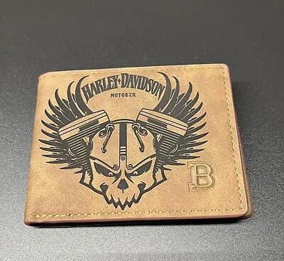 Harley Davidson Custom Made Leather Wallet • $17