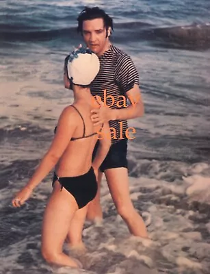 Cute Photo PRISCILLA PRESLEY Rare Photo ELVIS Candid SWIMMING • $34.97