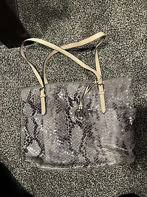 MICHAEL KORS Handbag Tan Python Snakeskin Print Leather - Preowned • $23.99