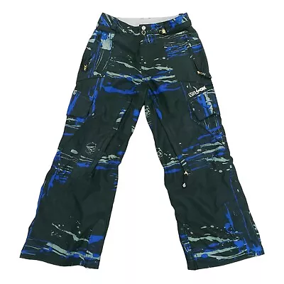 Volcom Snowboard Ski Pants Womens? Mens? Size XS Black Blue Geometric 10000mm • $35.64