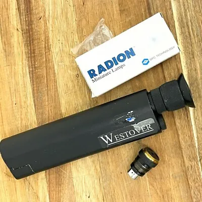$59.95 • Buy Westover Portable Hand Held Microscope W/ Box Of Radion Miniature Lamps & Bag