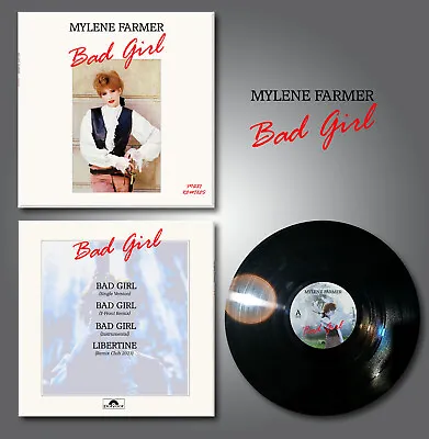 Mylene Farmer 12  Single Sided Black Vinyl Record 'Bad Girl' Rare For Promo Use • $190