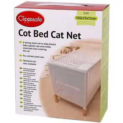 Clippasafe Cot Bed Cat Net/Mesh/Child/Kids Nursery Safety Baby Proofing NEW • £28.49