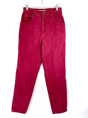 VTG Gloria Vanderbilt Women's Pink Denim High Rise Tapered Mom Jeans 27.5x29.5 • $16.43