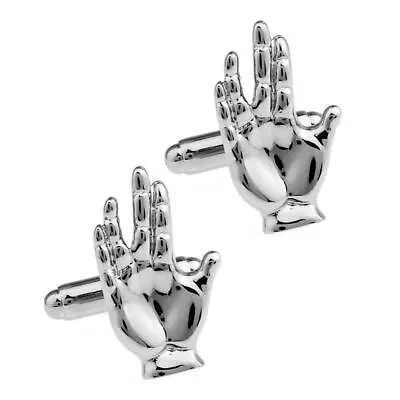 £12.87 • Buy LIVE LONG AND PROSPER CUFFLINKS Star Trek NEW W BAG Spock Vulcan Hand Gesture