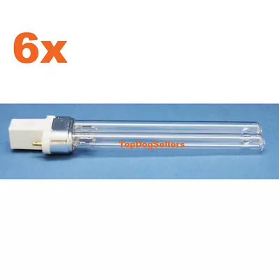 6x Universal UV Bulb 9 Watt 9W G23 UVC HVAC Filter Pond SunSun Jebao Aquaneat • $26.95