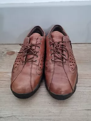 Oakley Golf Shoes Brown Tan Leather Size 7 Uk Y2K Trainers Vgc • £39.99