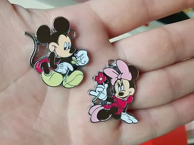 20pcs Cartoon Mickey Minnie Metal Charm Pendant DIY Necklace Jewelry Making • $12.60