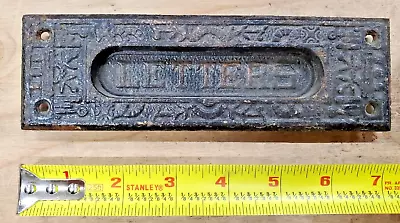 Antique Arts & Crafts Cast Iron Mail Slot - Marked LETTERS • $19.99