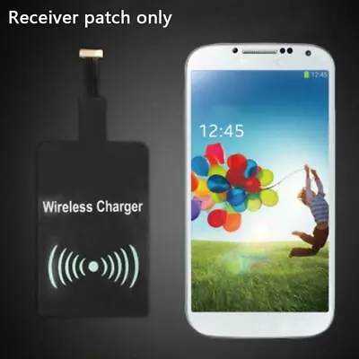 For Android Type C USB Wireless Charger Receiver Adaptor Pad Charging • £2.16