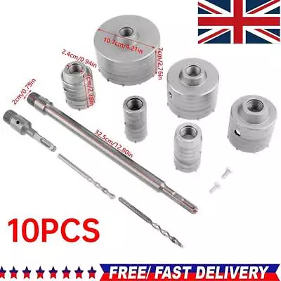 10Pieces TCT Core Drill Set Concrete Brick Cement Wall Drill Bit Hole Saw Cutter • £26.22