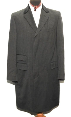 £175 • Buy Superb Men's Charles Tyrwhitt Jermyn St London Covert Coat Velvet Collar Grey 40