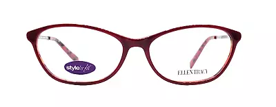 ELLEN TRACY - MUMBAI 55/14/140 BURGUNDY LAMINATE - NEW Authentic EYEGLASSES • $19.95